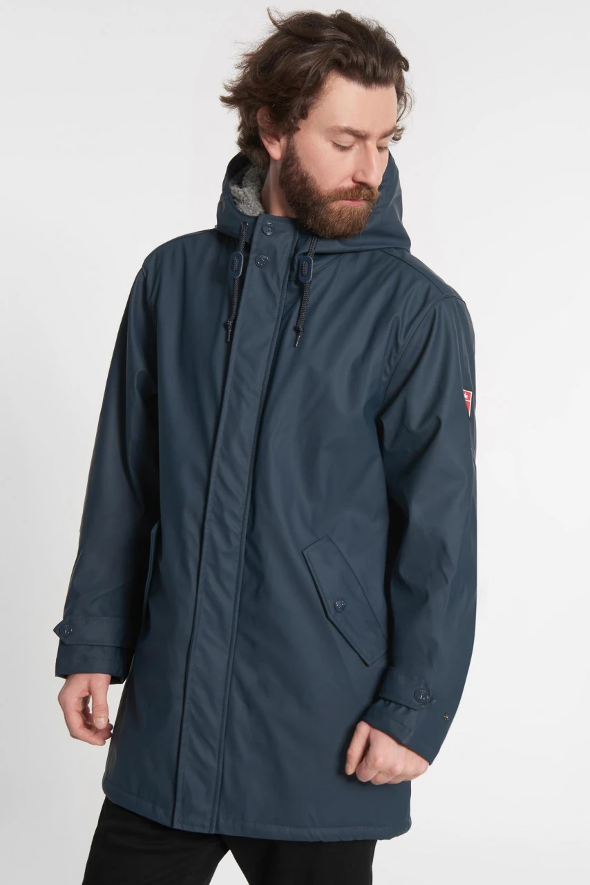 Derbe Trekholm Herren Regenjacke Blau Gefüttert 4 Derbe Trekholm Herren Regenjacke Blau Gefüttert - Image 2