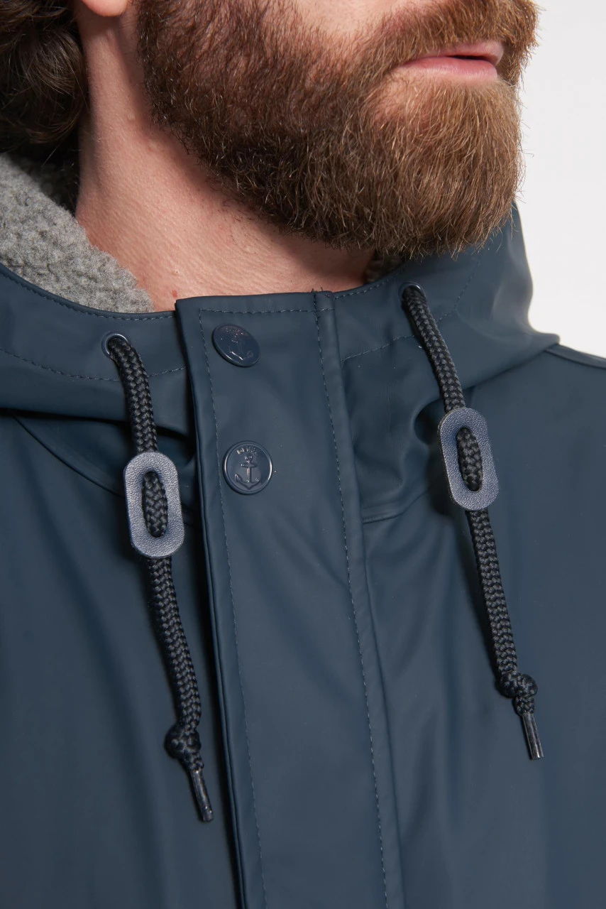 Derbe Trekholm Herren Regenjacke Blau Gefüttert 7 Derbe Trekholm Herren Regenjacke Blau Gefüttert - Image 5