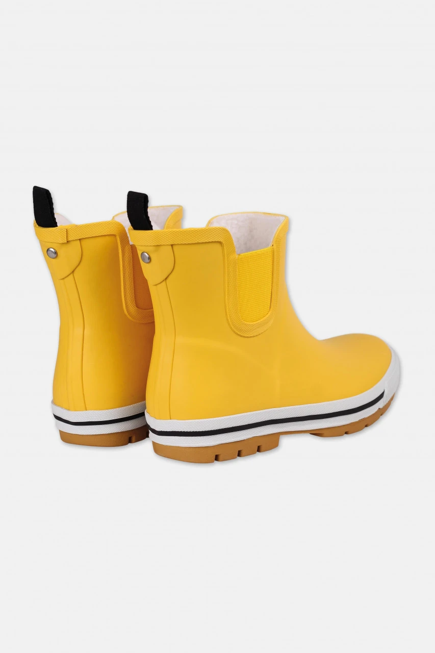 Derbe Wattpuuschen Pelz Freesia Gelb Damen Gummistiefel Halbschuh 4 Derbe Wattpuuschen Pelz Freesia Gelb Damen Gummistiefel Halbschuh - Image 2