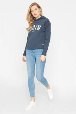 Derbe Moin Damen Hoody Kapuzenpullover Navy Dunkelblau -Kleider Verkauf 12999 4 1280x1280
