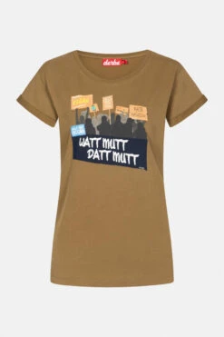 Derbe Watt Mutt Datt Mutt Damen T-Shirt Otter Braun