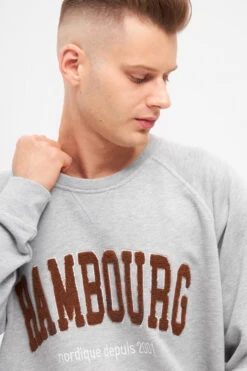 Derbe Hambourg Herren Pullover Grey Melange Grau Sweatshirt Baumwolle Nachhaltig -Kleider Verkauf 13876 4 1280x1280