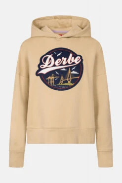 Derbe Hafenbrücke Hoodie Damen Pullover Caramel Ocker Hellbraun