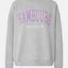 Derbe Hambourg Damen Pullover Oversize Grey Melange Grau Sweatshirt Baumwolle Nachhaltig