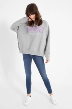 Derbe Hambourg Damen Pullover Oversize Grey Melange Grau Sweatshirt Baumwolle Nachhaltig -Kleider Verkauf 13894 2 1280x1280