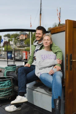 Derbe Hambourg Damen Pullover Oversize Grey Melange Grau Sweatshirt Baumwolle Nachhaltig -Kleider Verkauf 13894 8 1280x1280