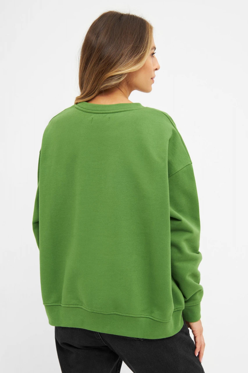 Derbe Hambourg Damen Pullover Oversize Cactus Grün Sweatshirt Baumwolle Nachhaltig 6 Derbe Hambourg Damen Pullover Oversize Cactus Grün Sweatshirt Baumwolle Nachhaltig - Image 4