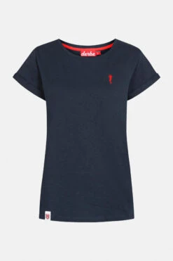 Derbe Basic Kippes Damen T-Shirt Navy Dunkelblau