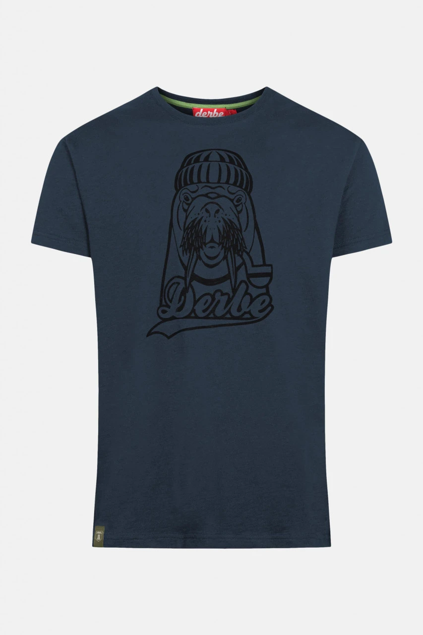 Derbe Walross Herren T-Shirt Navy Dunkelblau 3 Derbe Walross Herren T-Shirt Navy Dunkelblau