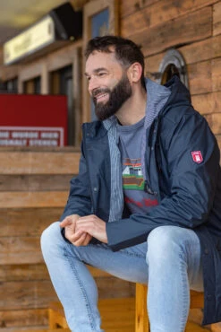 Derbe Passby Fisher Navy Dunkelblau Herren Regenjacke -Kleider Verkauf 13939 Traveby 1280x1280