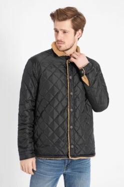 Derbe Wendejacke Teddyholm Herren Caramel Black Steppjacke Teddyfell Schwarz Beige -Kleider Verkauf 13963 7 1280x1280