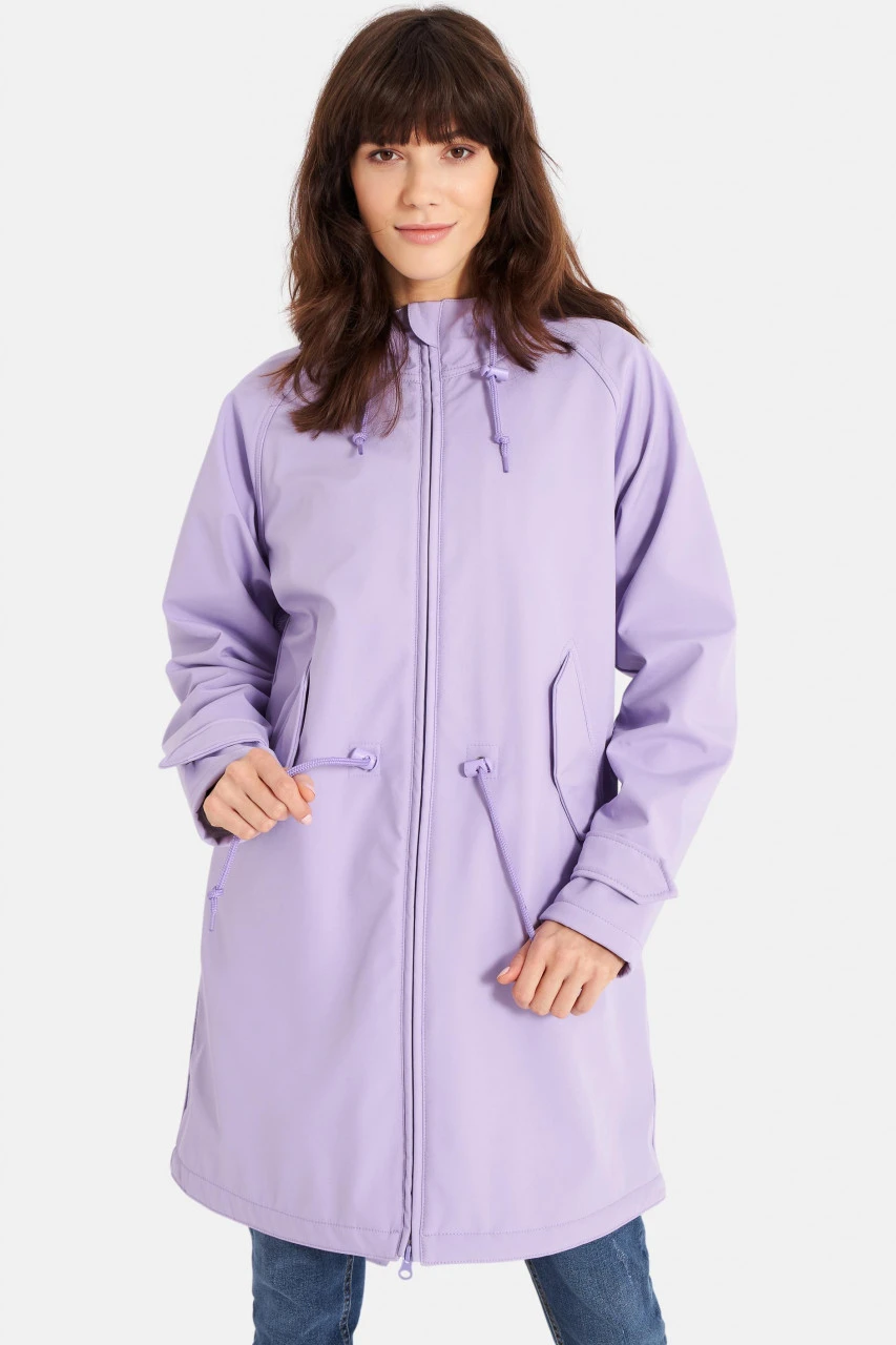 Derbe Island Friese Damen Softshell Mantel Purple Rose Off White Flieder 4 Derbe Island Friese Damen Softshell Mantel Purple Rose Off White Flieder - Image 2