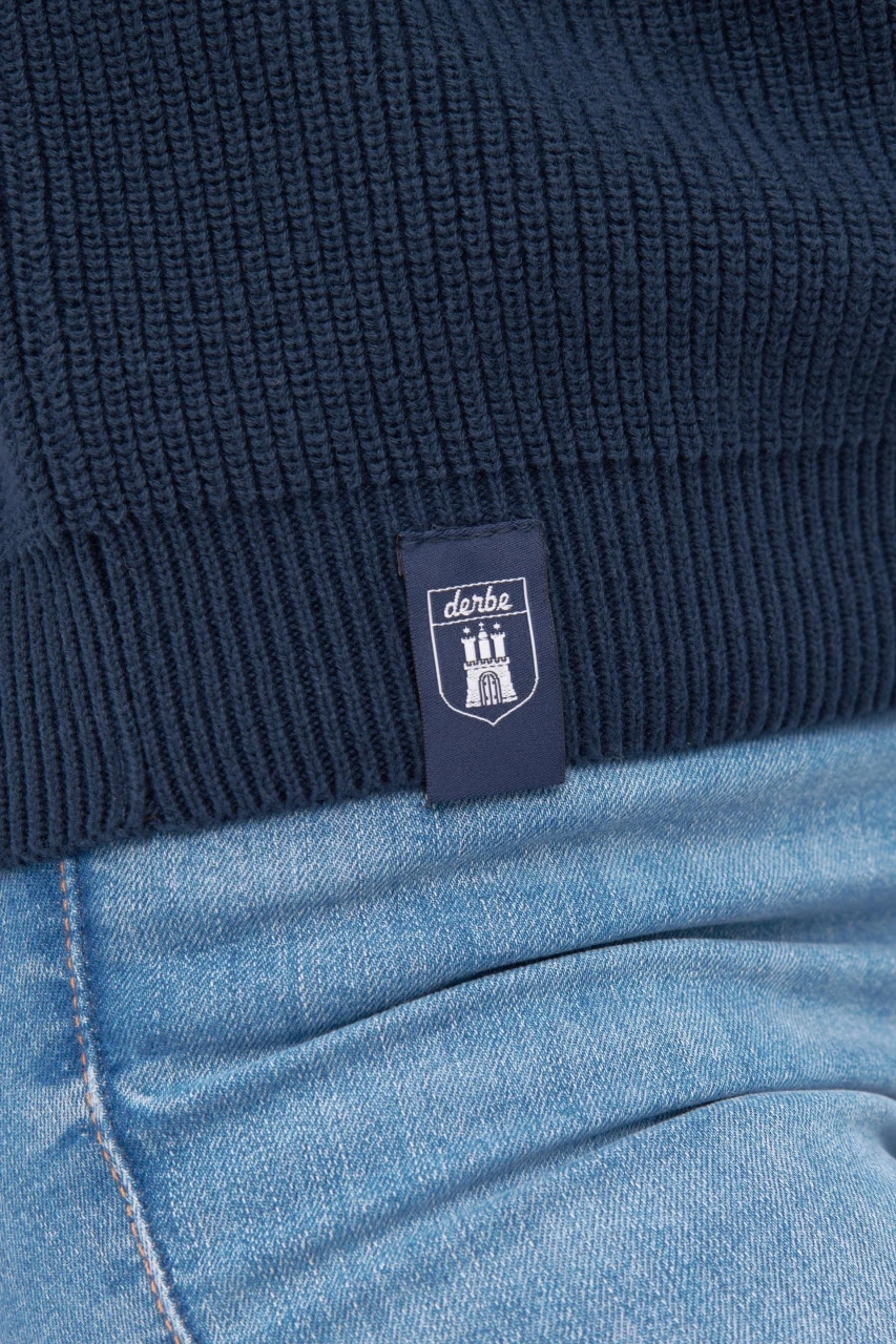 Derbe Troyunder Gots Organic Damen Troyer Pullunder Weste Rippstrick Navy Dunkelblau 9 Derbe Troyunder Gots Organic Damen Troyer Pullunder Weste Rippstrick Navy Dunkelblau - Image 7
