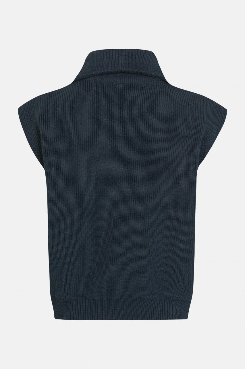 Derbe Troyunder Gots Organic Damen Troyer Pullunder Weste Rippstrick Navy Dunkelblau 10 Derbe Troyunder Gots Organic Damen Troyer Pullunder Weste Rippstrick Navy Dunkelblau - Image 8