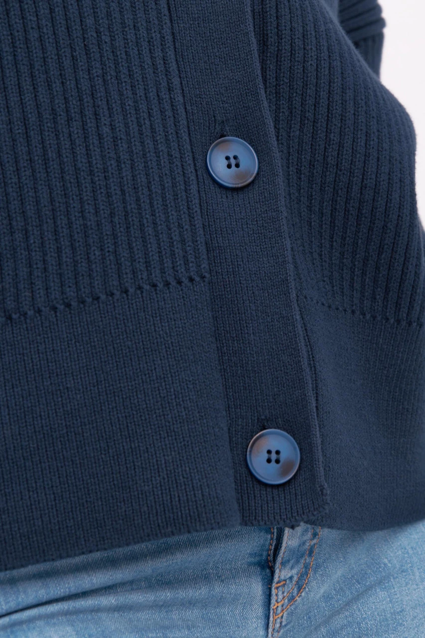 Derbe Cardie Gots Organic Damen Strickjacke Rippstrick Navy Dunkelblau 9 Derbe Cardie Gots Organic Damen Strickjacke Rippstrick Navy Dunkelblau - Image 7