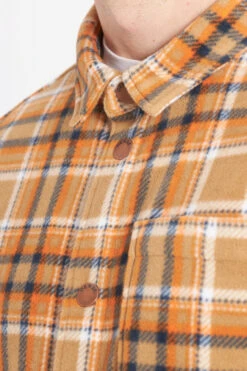 Derbe Tedholm Check Herren Langarmhemd Overshirt Braun Orange Kariert -Kleider Verkauf 14030 4 1280x1280