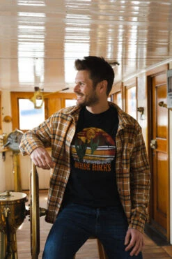 Derbe Tedholm Check Herren Langarmhemd Overshirt Braun Orange Kariert -Kleider Verkauf 14030 7 1280x1280