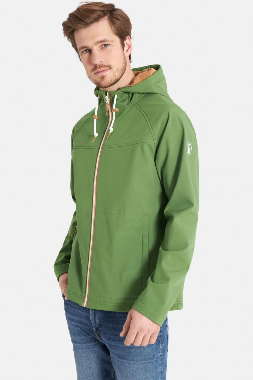 Derbe Isleby Herren Softshell Jacke Cactus Doe Grün Ocker 4 Derbe Isleby Herren Softshell Jacke Cactus Doe Grün Ocker - Image 2