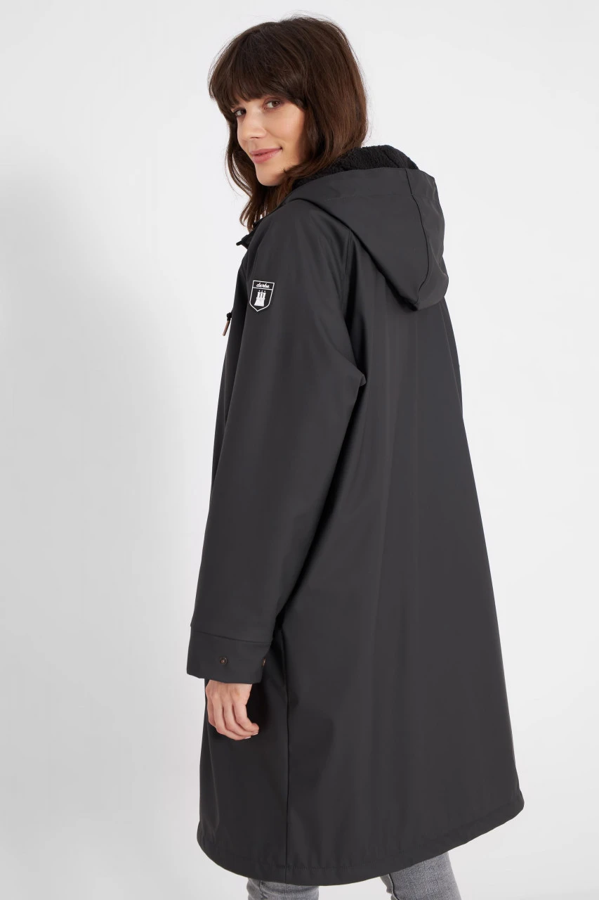 Derbe Wittholm Friese Damen Regenjacke Phantom Black Schwarz Gefüttert 6 Derbe Wittholm Friese Damen Regenjacke Phantom Black Schwarz Gefüttert - Image 4