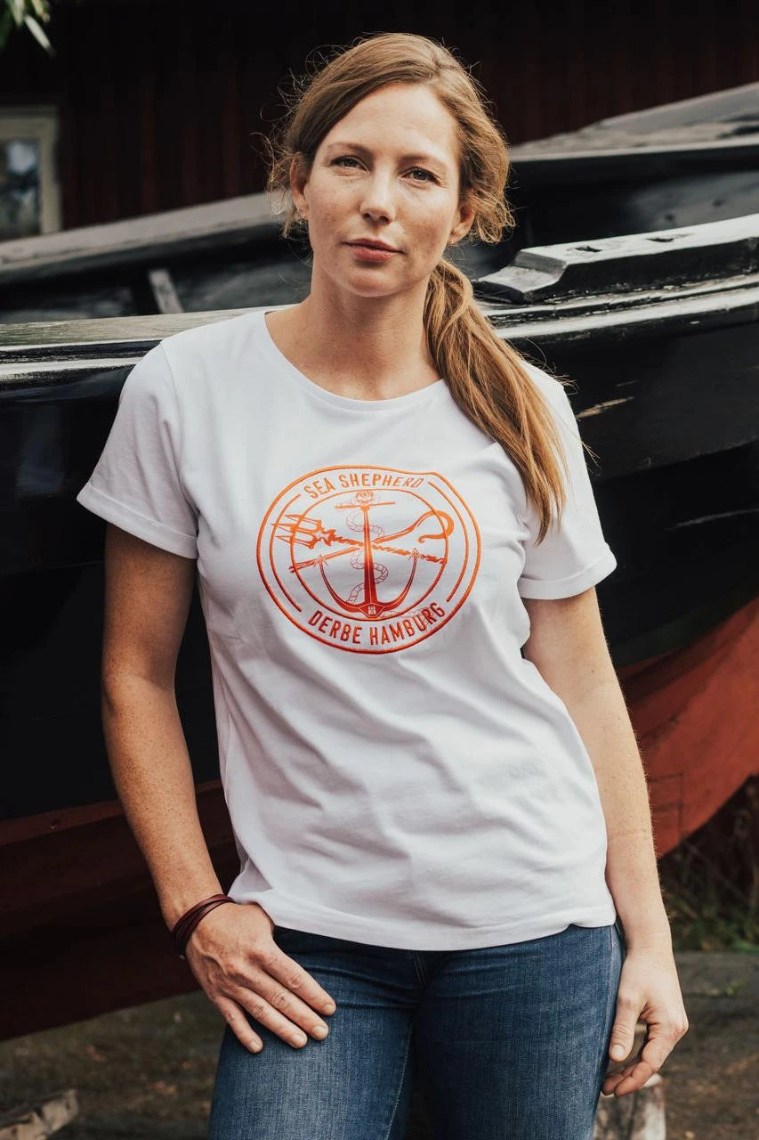 Derbe Barbe Sea Shepherd Gots Organic Damen Shirt White Weiß 4 Derbe Barbe Sea Shepherd Gots Organic Damen Shirt White Weiß - Image 2