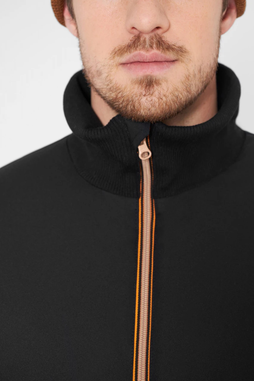 Derbe Thomsholm Herren Jacke Schwarz Black Caramel Beige 7 Derbe Thomsholm Herren Jacke Schwarz Black Caramel Beige - Image 5