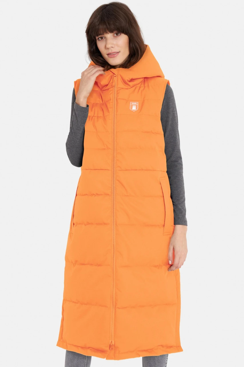 Derbe Vestholm Damen Weste Winterjacke Sun Orange Caramel Beige 4 Derbe Vestholm Damen Weste Winterjacke Sun Orange Caramel Beige - Image 2