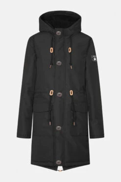 Derbe Friese Festholm Damen Winterjacke Schwarz Black