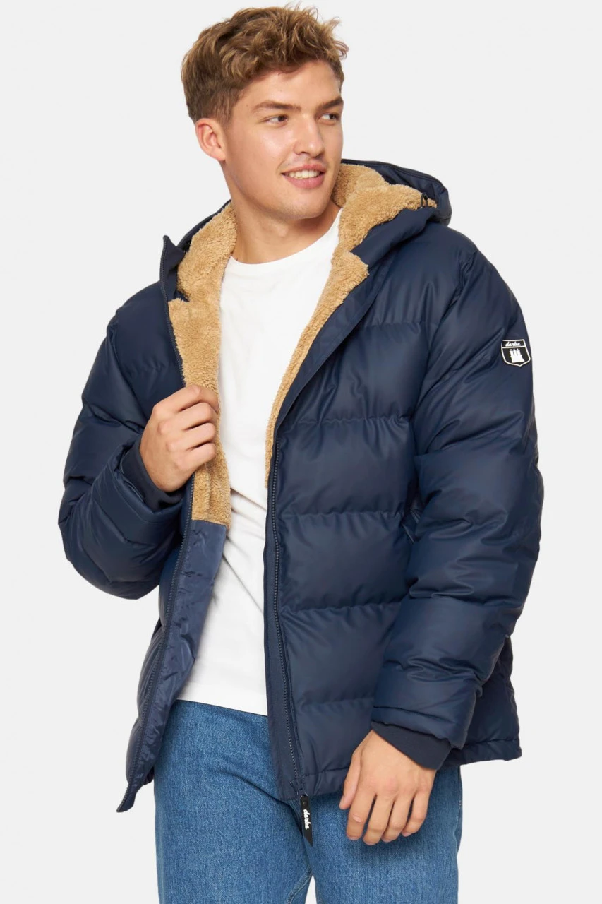 Derbe Interholm Cozy Herren Winterjacke Blau Dress Blue Caramel Puffer Jacket Teddy 4 Derbe Interholm Cozy Herren Winterjacke Blau Dress Blue Caramel Puffer Jacket Teddy - Image 2