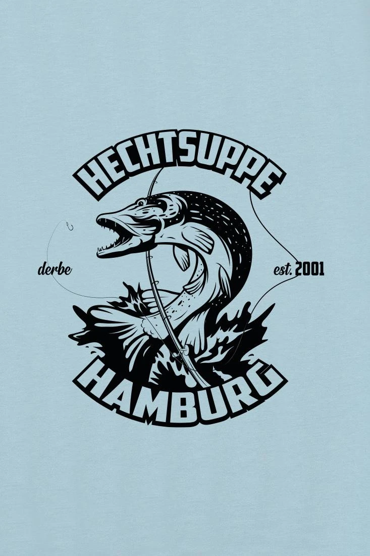 Derbe Hechtsuppe Herren T-Shirt Blau Forget Me Not Nachhaltig 5 Derbe Hechtsuppe Herren T-Shirt Blau Forget Me Not Nachhaltig - Image 3