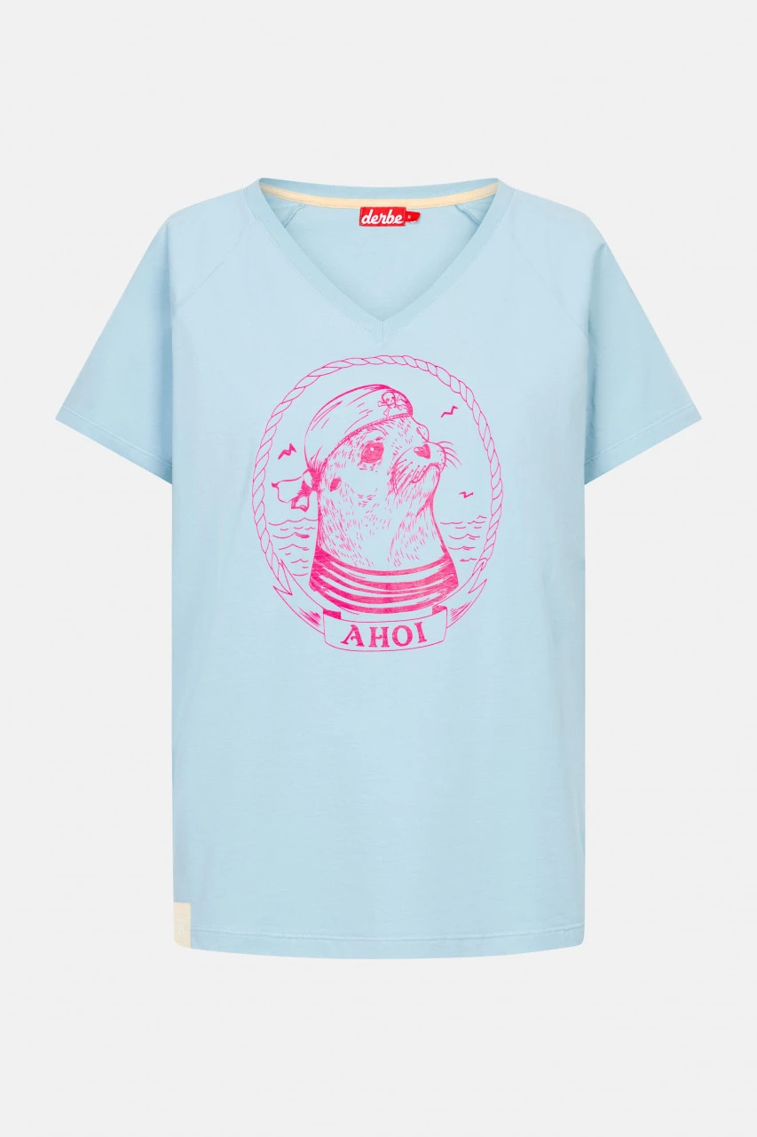 Derbe Matrosenrobbe Damen T-Shirt Hell Blau Forget Me Not Nachhaltig 3 Derbe Matrosenrobbe Damen T-Shirt Hell Blau Forget Me Not Nachhaltig