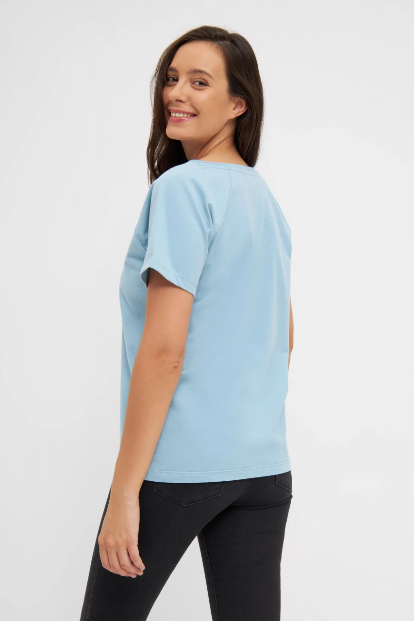 Derbe Matrosenrobbe Damen T-Shirt Hell Blau Forget Me Not Nachhaltig 5 Derbe Matrosenrobbe Damen T-Shirt Hell Blau Forget Me Not Nachhaltig - Image 3