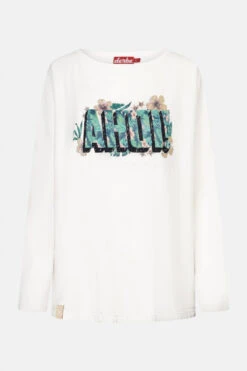 Derbe Hawahoi Damen Longsleeve Off White Langarmshirt Weiß Nachhaltig