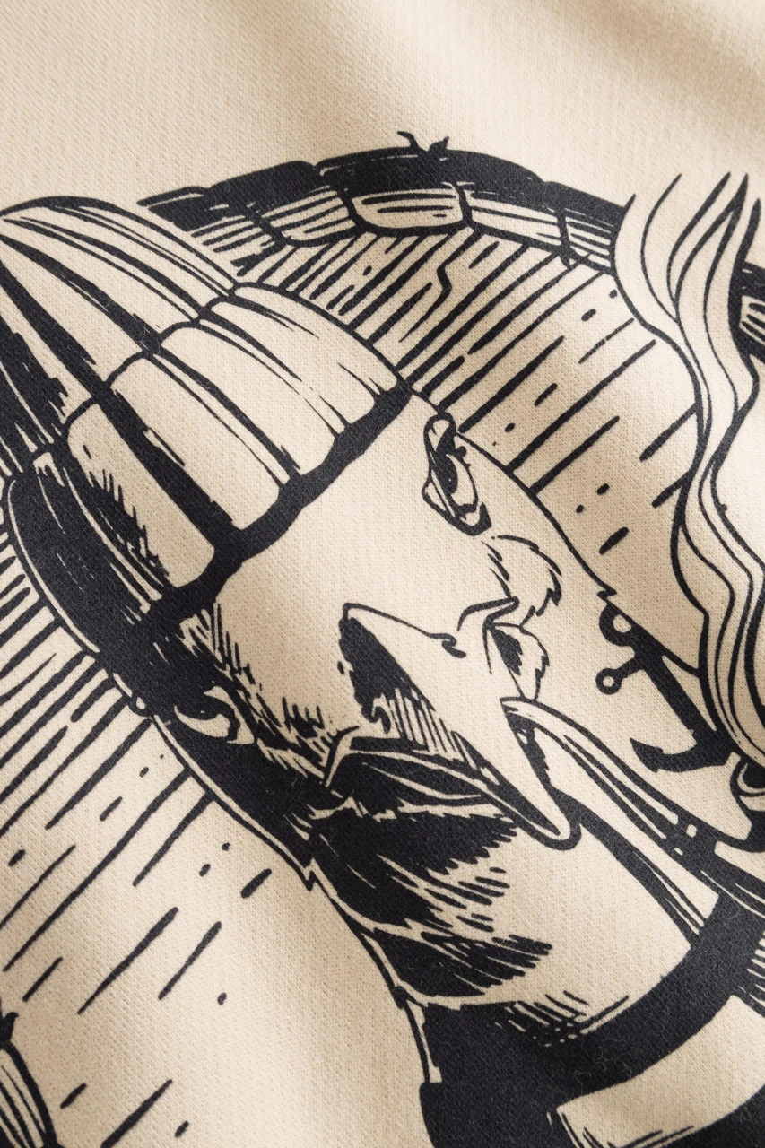 Derbe Matrosenmöwe Hoodie Herren Kapuzenpullover Beige Semolina 4 Derbe Matrosenmöwe Hoodie Herren Kapuzenpullover Beige Semolina - Image 2