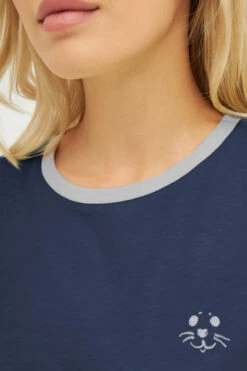 Derbe Robbenschnute Damen T-Shirt Dunkelblau Navy -Kleider Verkauf 14345 3 1280x1280