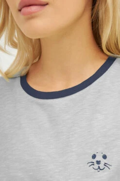 Derbe Robbenschnute Damen T-Shirt Grau Paloma -Kleider Verkauf 14346 3 1280x1280