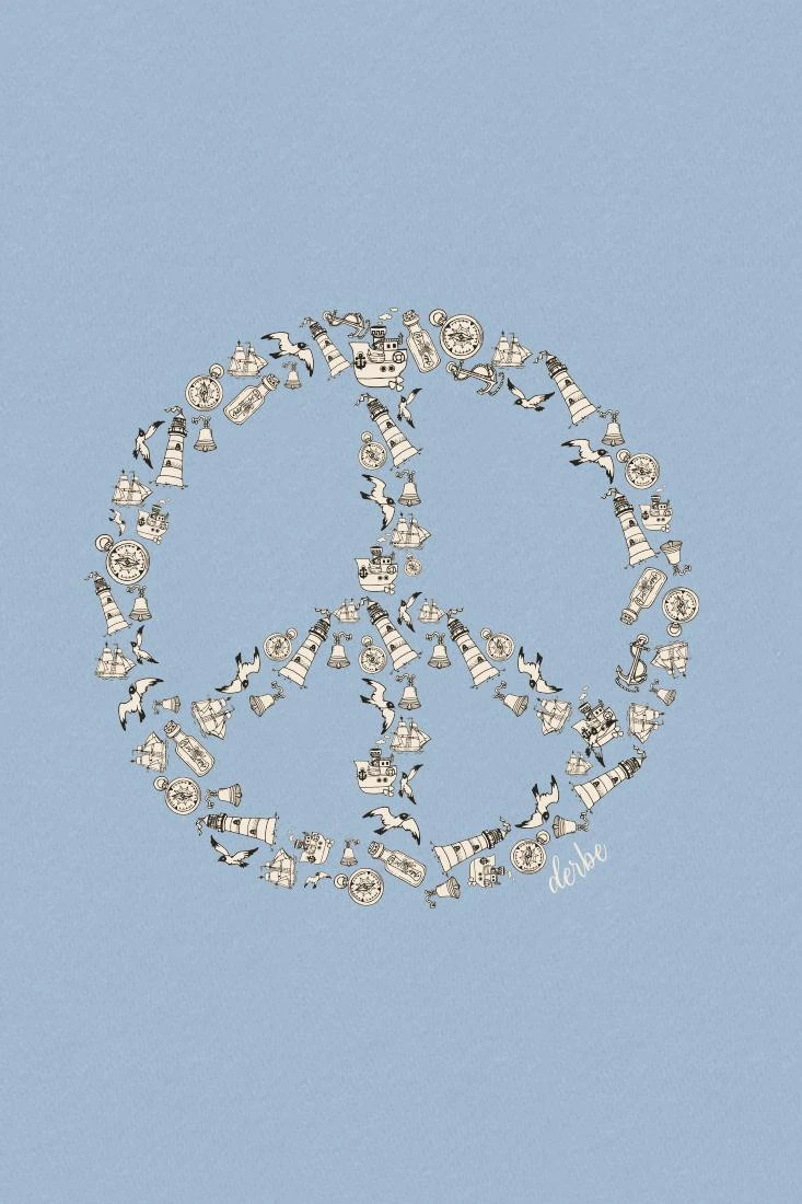 Derbe Peace Damen T-Shirt Hellblau Forget Me Not 4 Derbe Peace Damen T-Shirt Hellblau Forget Me Not - Image 2