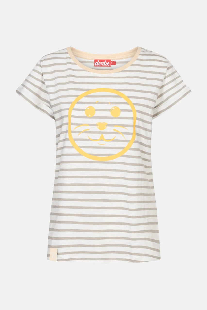 Derbe Robsmile Damen T-Shirt Hellgrau Robbe 3 Derbe Robsmile Damen T-Shirt Hellgrau Robbe