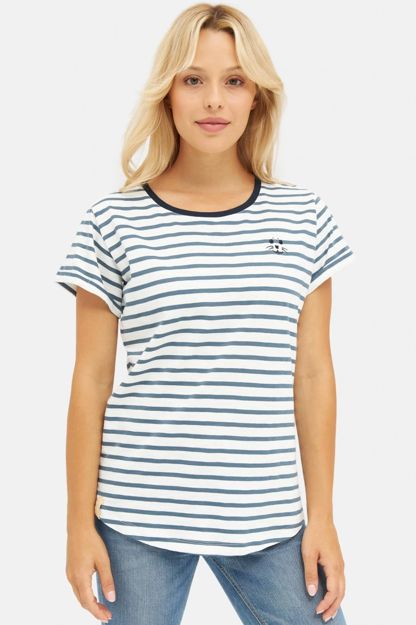 Derbe Robbenschnute Damen T-Shirt Blau Weiß Streifenshirt Orion Blue 4 Derbe Robbenschnute Damen T-Shirt Blau Weiß Streifenshirt Orion Blue - Image 2