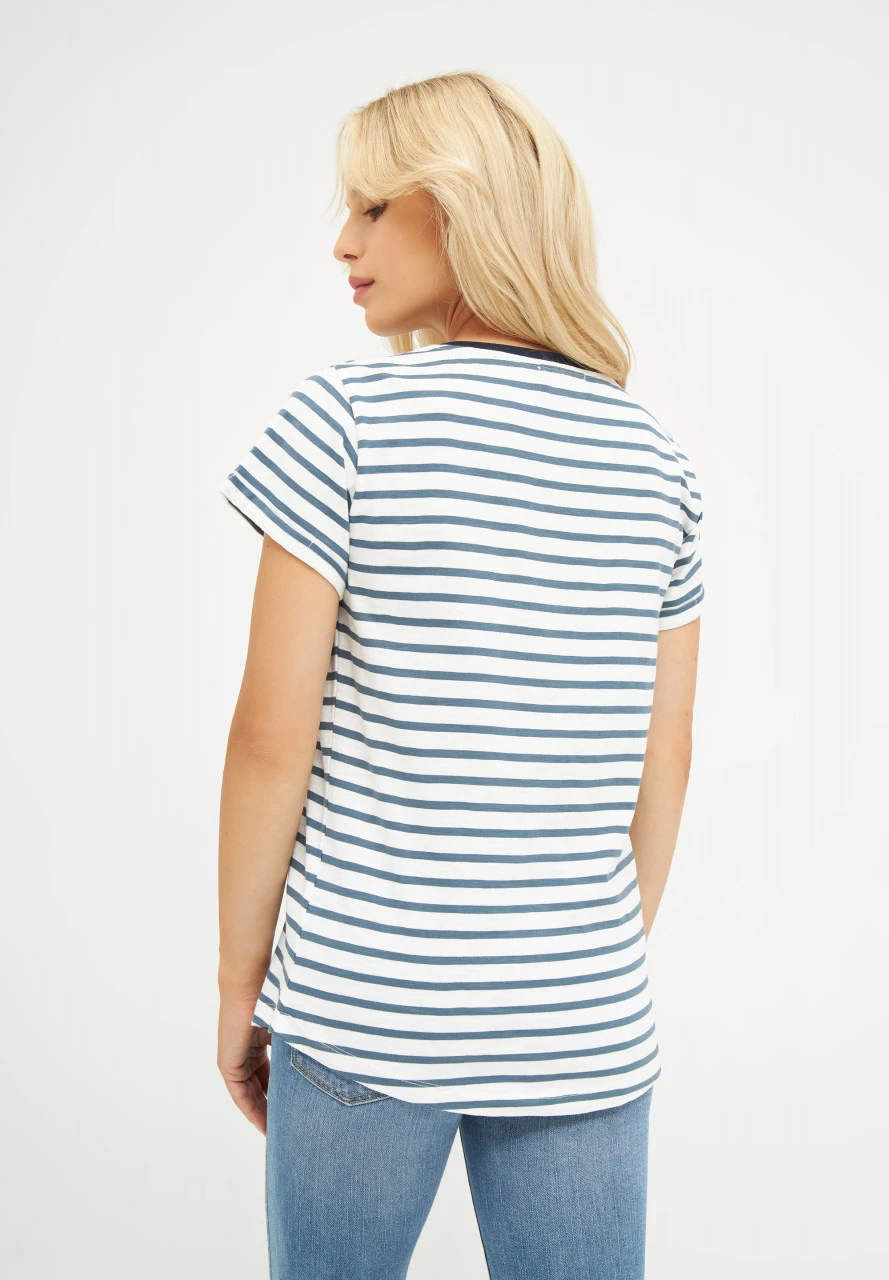 Derbe Robbenschnute Damen T-Shirt Blau Weiß Streifenshirt Orion Blue 5 Derbe Robbenschnute Damen T-Shirt Blau Weiß Streifenshirt Orion Blue - Image 3