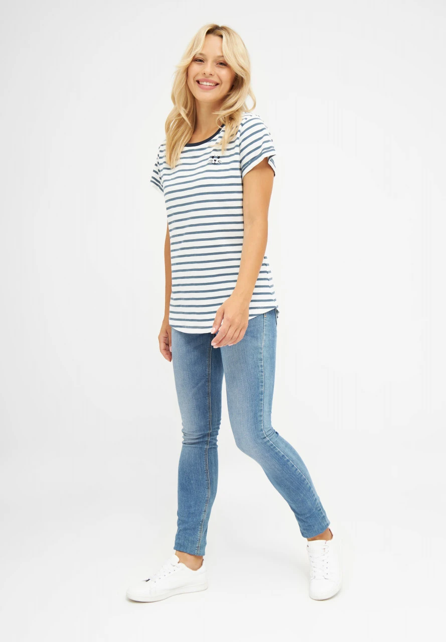 Derbe Robbenschnute Damen T-Shirt Blau Weiß Streifenshirt Orion Blue 7 Derbe Robbenschnute Damen T-Shirt Blau Weiß Streifenshirt Orion Blue - Image 5