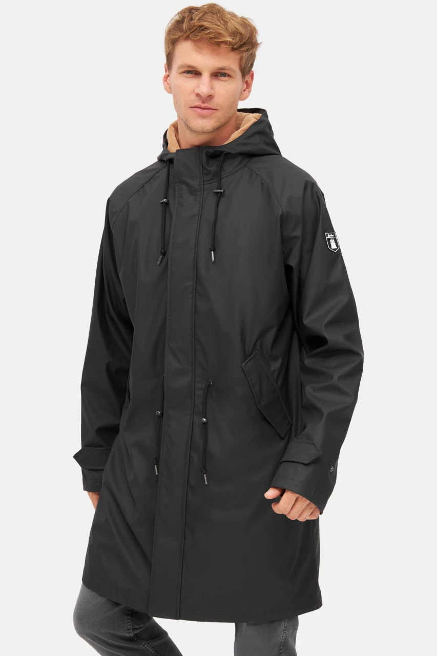 Derbe Traveby Phantom Herren Friesennerz Schwarz Regenmantel Kord 4 Derbe Traveby Phantom Herren Friesennerz Schwarz Regenmantel Kord - Image 2