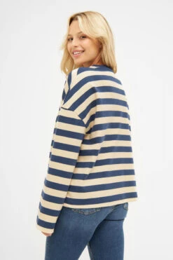 Derbe Feel Good Striped Damen Langarmshirt Dunkelblau Beige Gestreift 11 Derbe Feel Good Striped Damen Langarmshirt Dunkelblau Beige Gestreift -Kleider Verkauf 14402 2 1280x1280