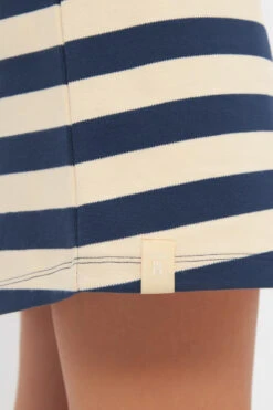 Derbe Feel Good Striped Damen Polo Kleid Navy Dunkelblau Beige Gestreift -Kleider Verkauf 14403 4 1280x1280