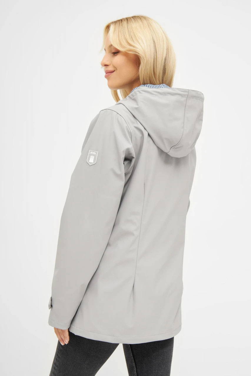 Derbe Pensby Fisher Paloma Damen Regenjacke Grau 5 Derbe Pensby Fisher Paloma Damen Regenjacke Grau - Image 3