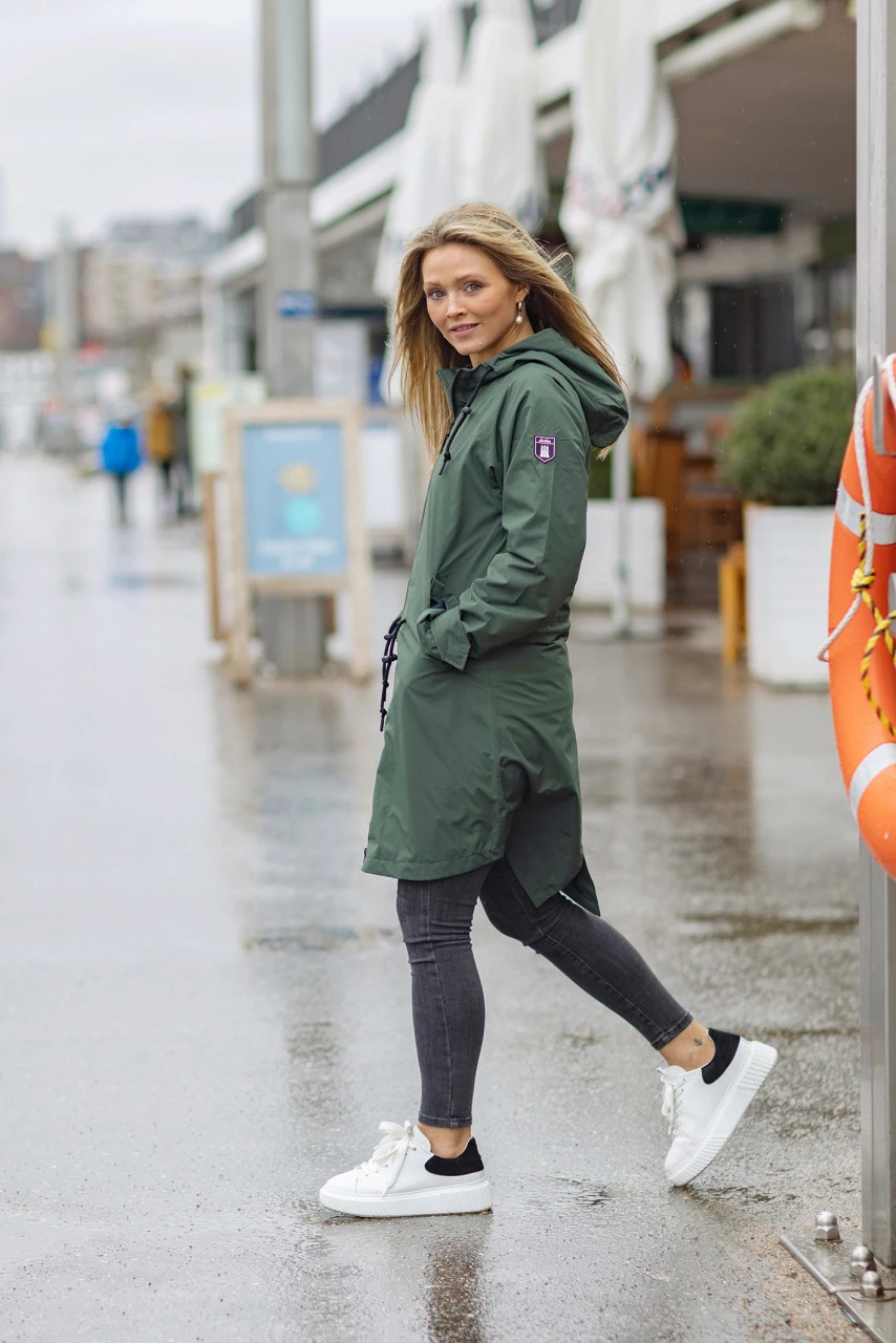 Derbe Ripby Kombu Green Damen Regenparka Grün Nachhaltig 8 Derbe Ripby Kombu Green Damen Regenparka Grün Nachhaltig - Image 6