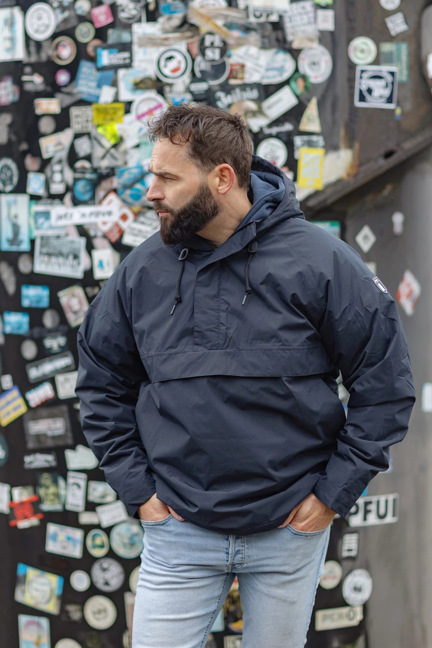 Derbe Overripby Navy Herren Schlupfjacke Dunkelblau 8 Derbe Overripby Navy Herren Schlupfjacke Dunkelblau - Image 6