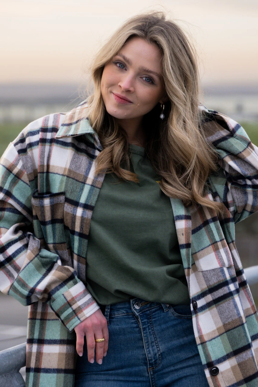 Derbe Checkholm Damen Hemd Bluse Grün Beige Karo 8 Derbe Checkholm Damen Hemd Bluse Grün Beige Karo - Image 6