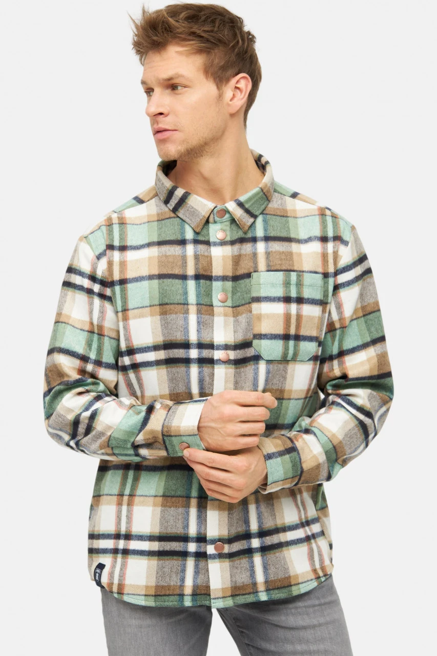 Derbe Checkholm Herren Hemd Grün Braun Kariert 3 Derbe Checkholm Herren Hemd Grün Braun Kariert - Image 2