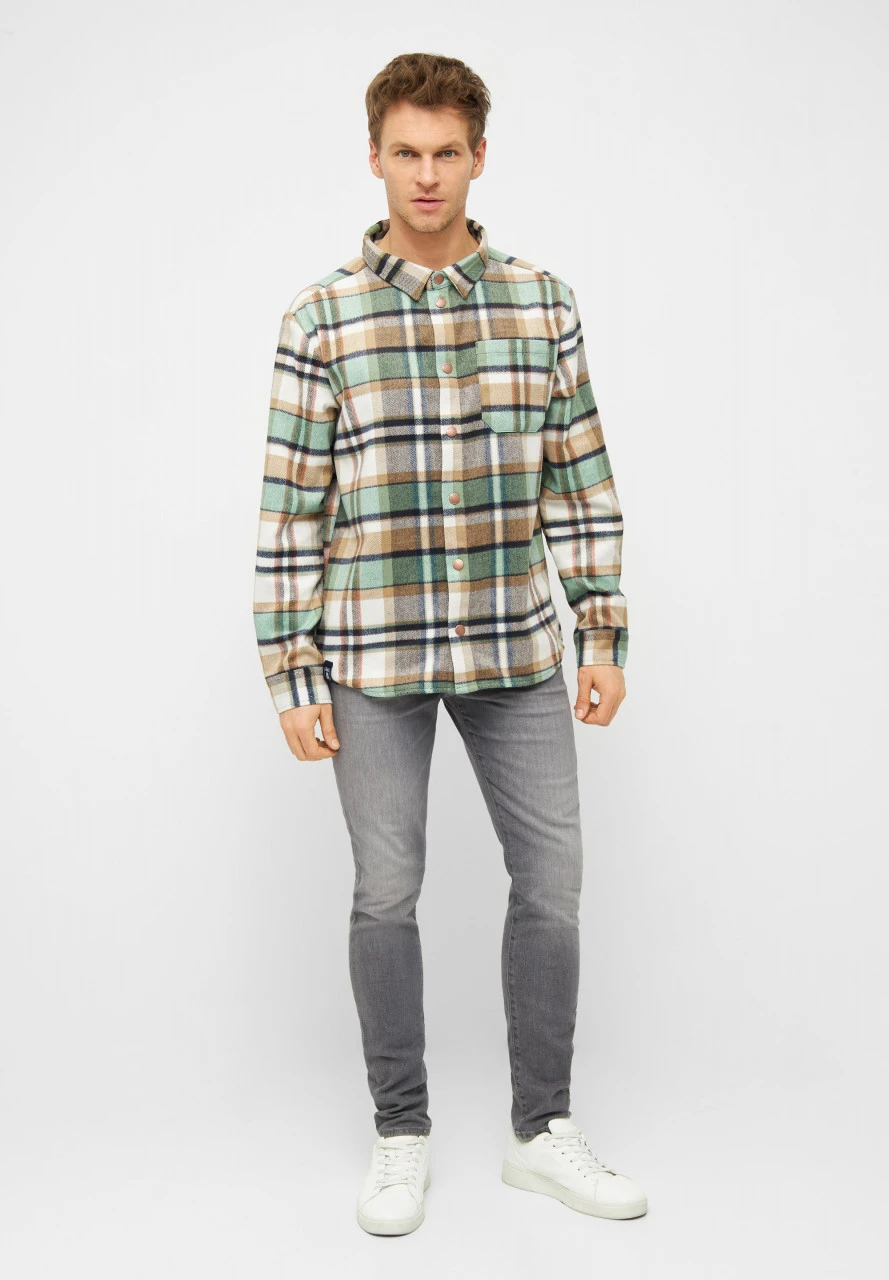 Derbe Checkholm Herren Hemd Grün Braun Kariert 4 Derbe Checkholm Herren Hemd Grün Braun Kariert - Image 3