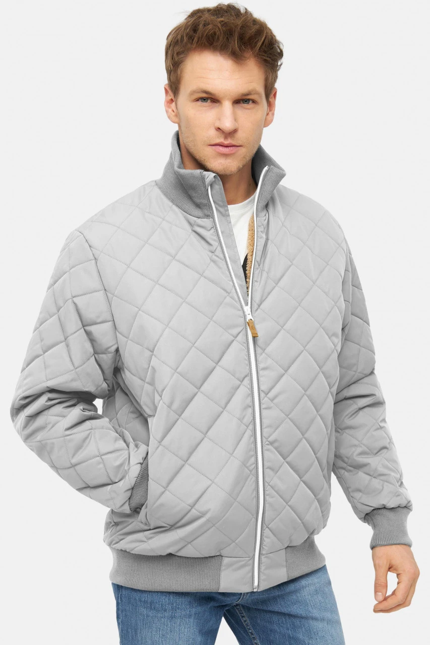 Derbe Quiltby Cozy Herren Steppjacke Grau 4 Derbe Quiltby Cozy Herren Steppjacke Grau - Image 2